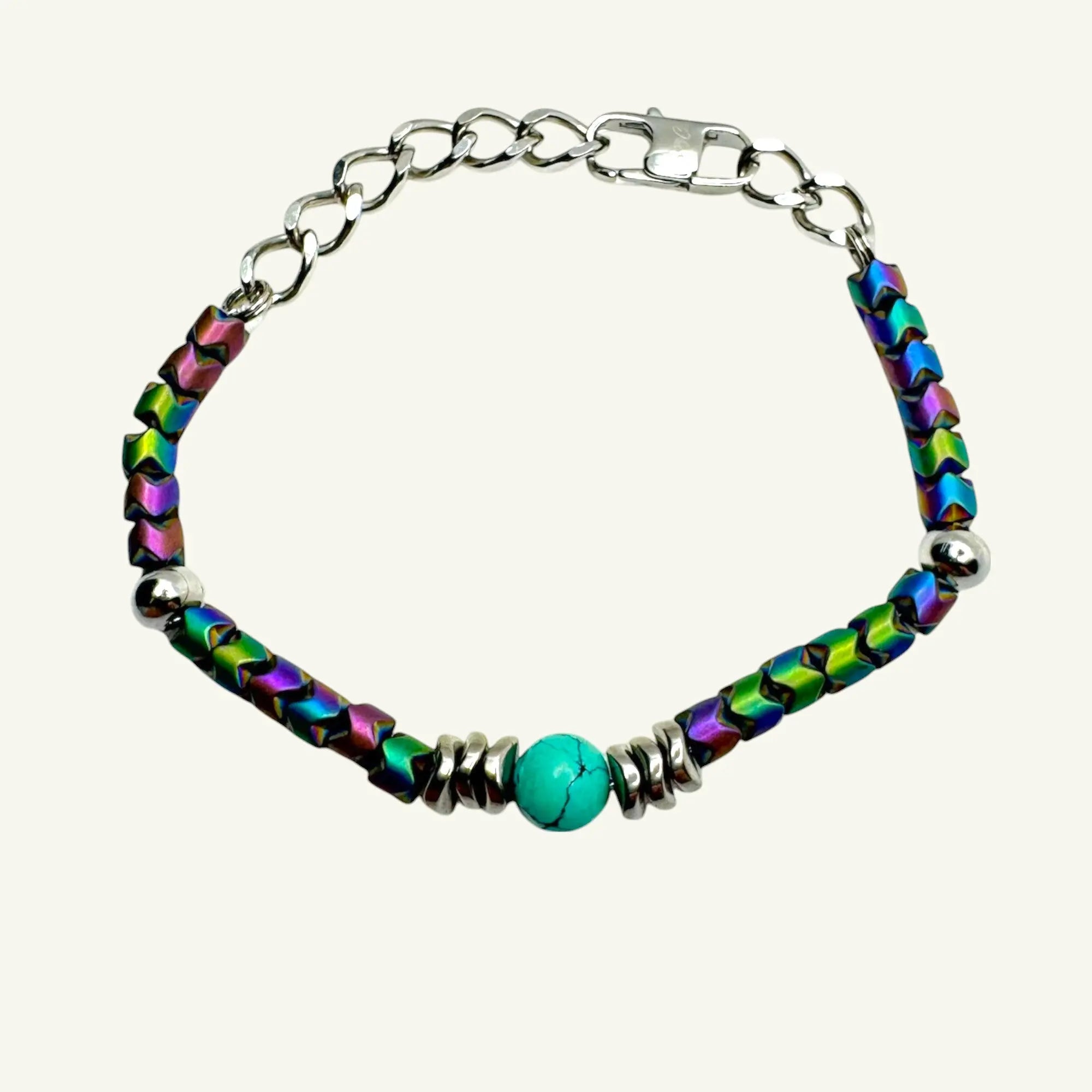 Bracciale sfera di turchese Sharifa Crystals